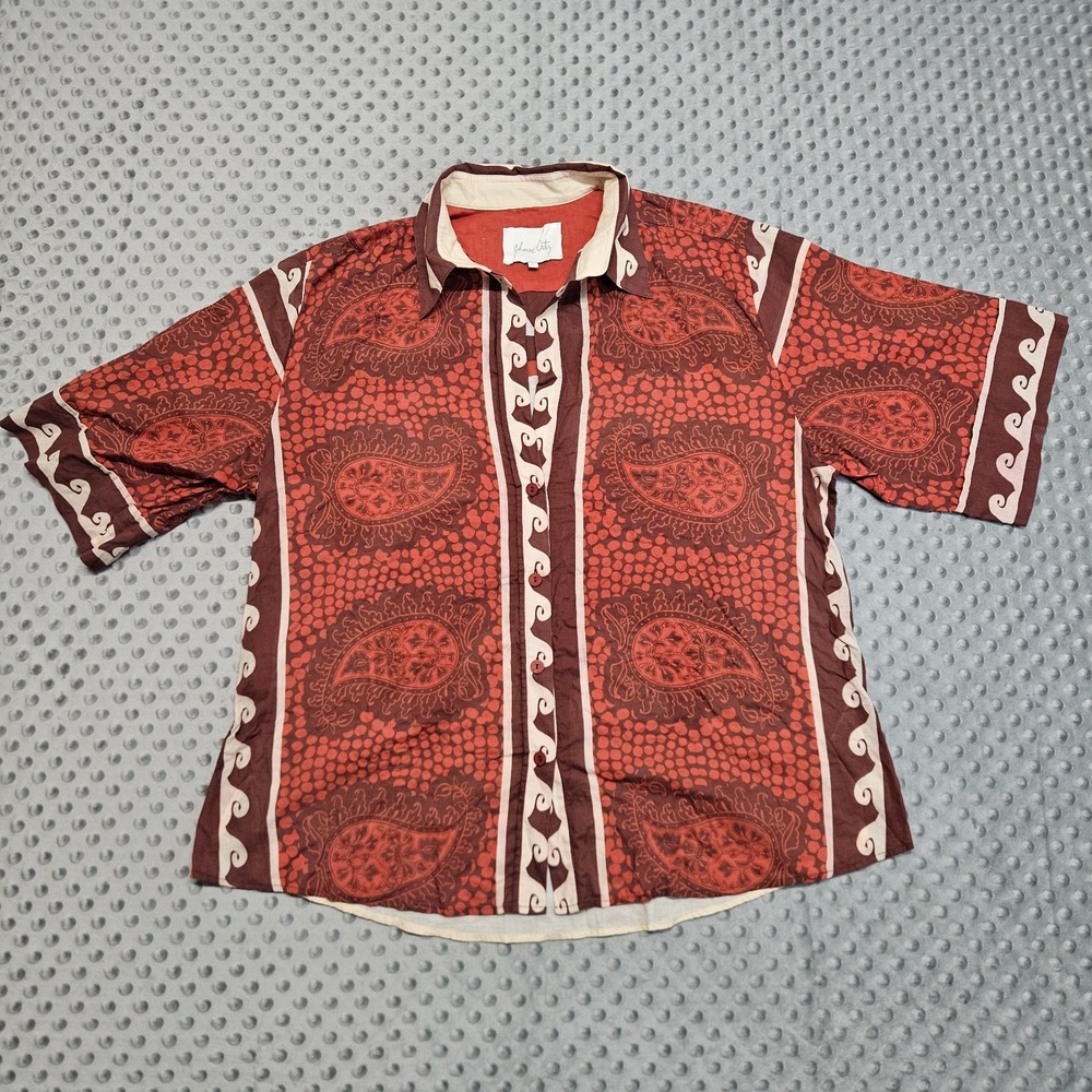 Johanna Ortiz Red Paisley Situation Shirt Womens 6